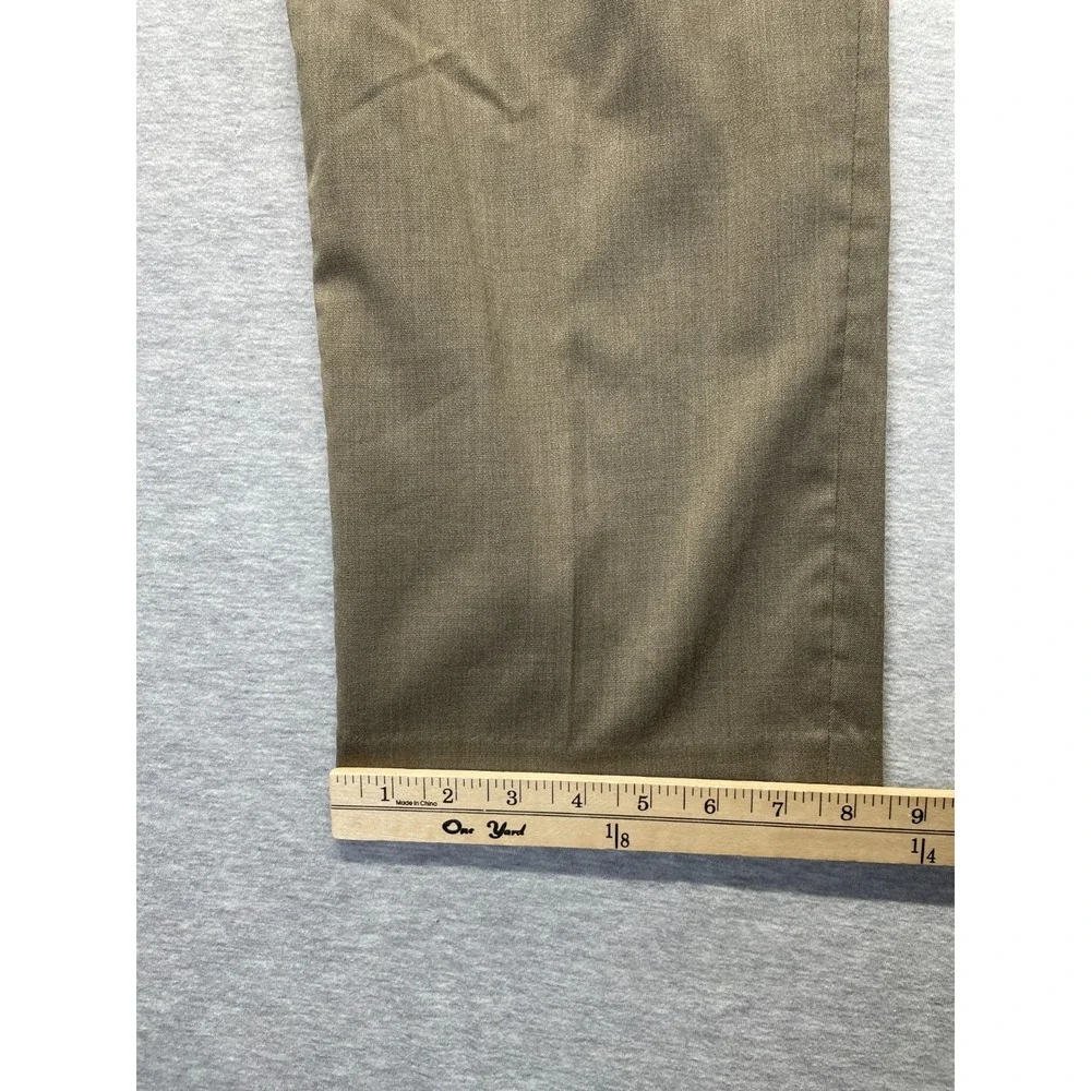 Reaction Kenneth Cole Dress Pants Mens 34x30 Brown Straight Leg Formal Business